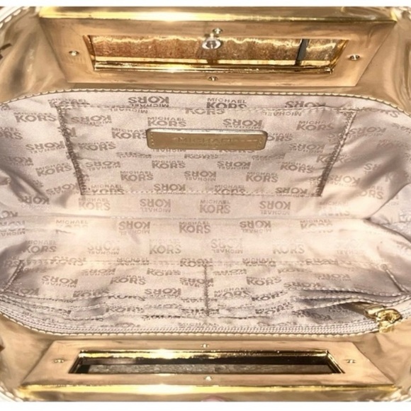 Michael Kors Metallic Gold Clutch - Picture 4 of 8
